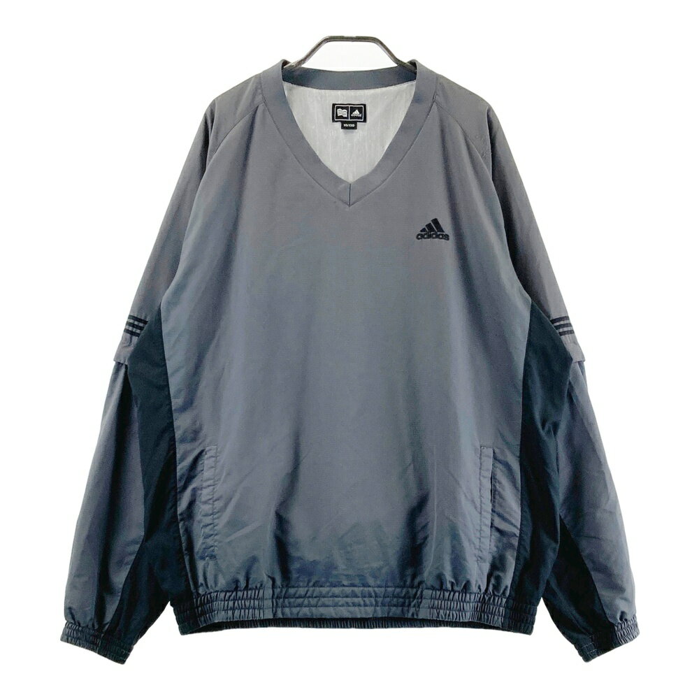 ADIDAS GOLF アディダスゴルフ JO125 2WAY 蓄熱 長袖ブルゾン グレー系 XO 【中古】ゴルフウェア メンズ