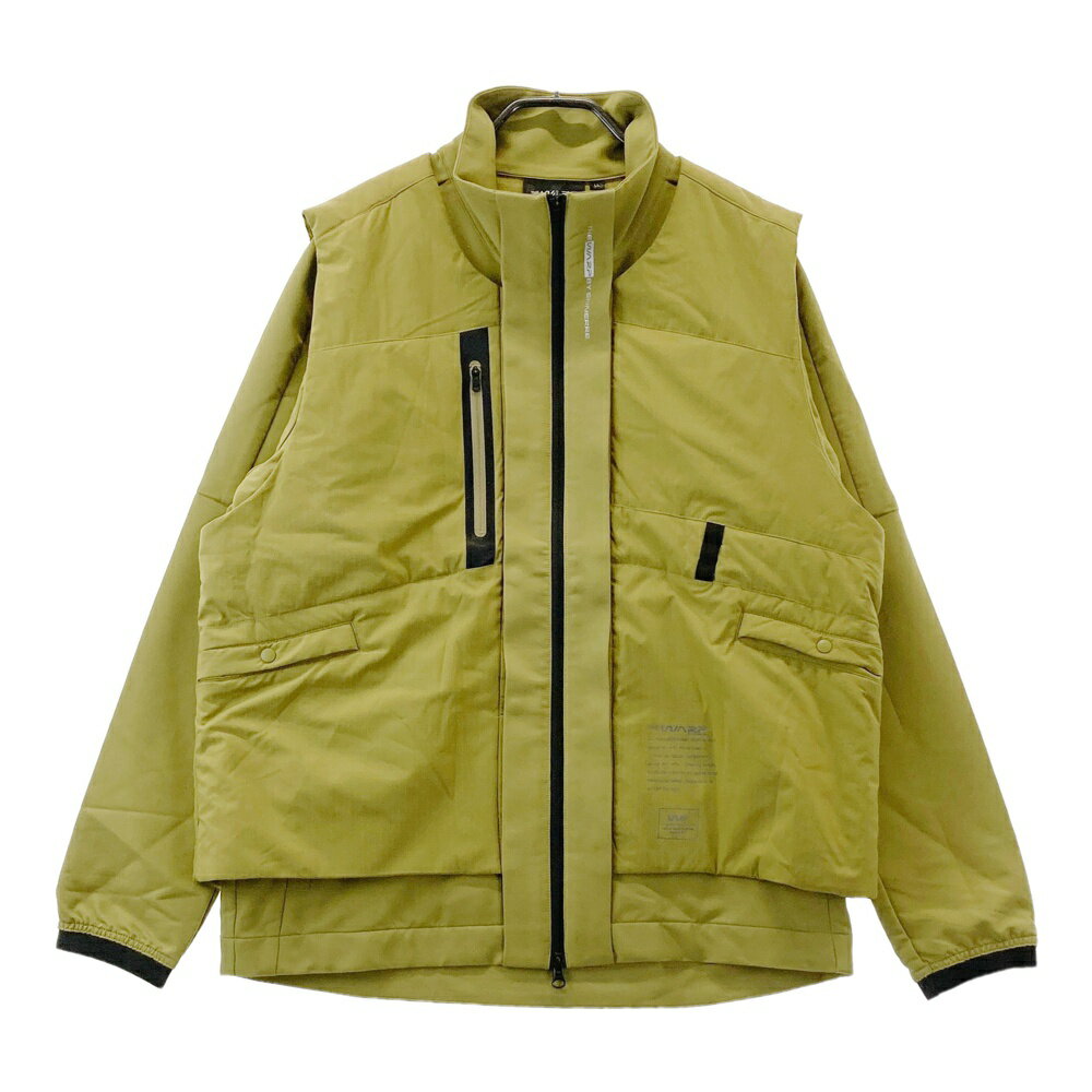 THE WARP BY ENNERRE ザ ワープ バイ エネーレ 中綿ベスト付 ジップジャケット カーキ系 XL 【中古】ゴルフウェア メンズ