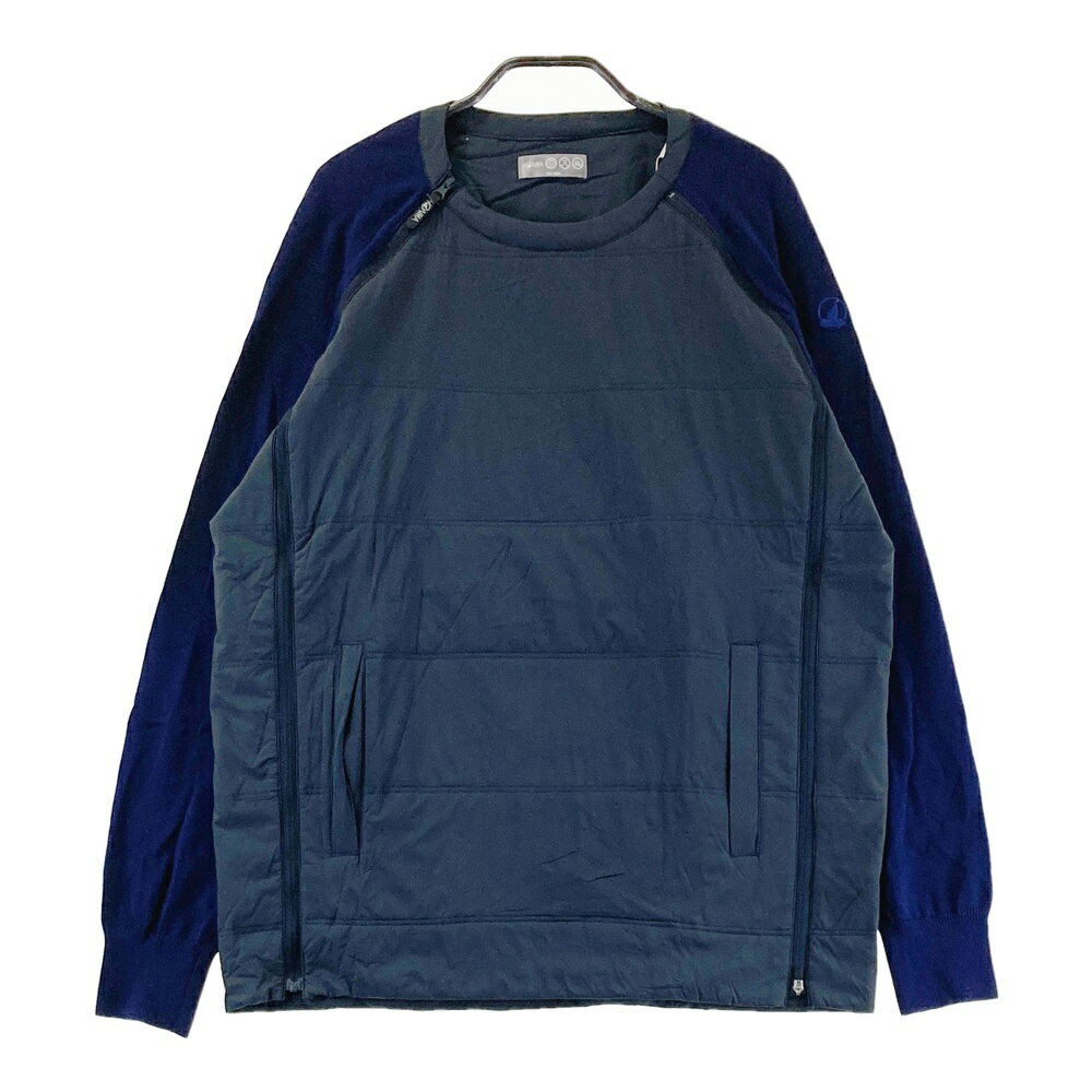 HONMA ホンマゴルフ ニット切替中綿ブルゾン ネイビー系 XL 【中古】ゴルフウェア メンズ