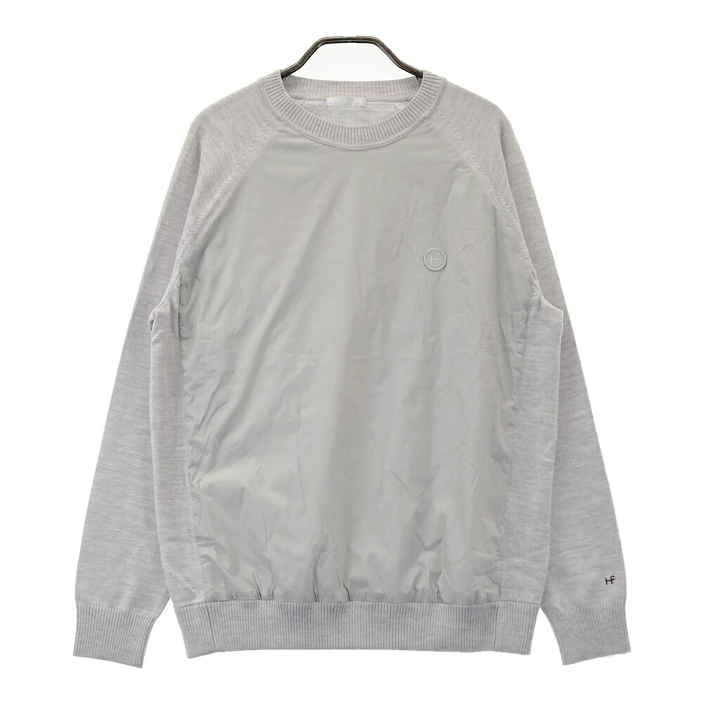 HEAL CREEK ヒールクリーク 中綿切替 長袖ニットセーター グレー系 50 【中古】ゴルフウェア メンズ