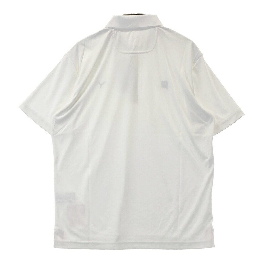 PUMA GOLF プーマゴルフ 2025年モデル ×FFTK ビッグ レーベル コラボ 熊谷隆志 半袖ポロシャツ ホワイト系 M 【中古】ゴルフウェア メンズ