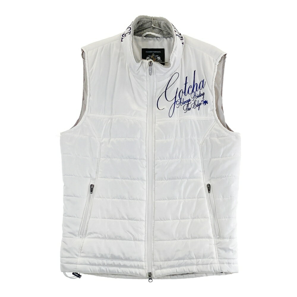 GOTCHA GOLF ガッチャゴルフ 中綿ベスト ホワイト系 L 【中古】ゴルフウェア メンズ