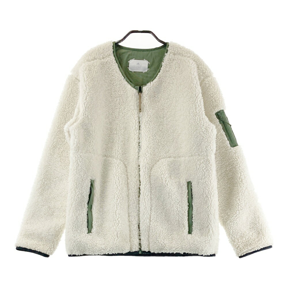 ADIDAS GOLF アディダスゴルフ リバーシブル 中綿ジャケット ボア カーキ系 M 【中古】ゴルフウェア メンズ