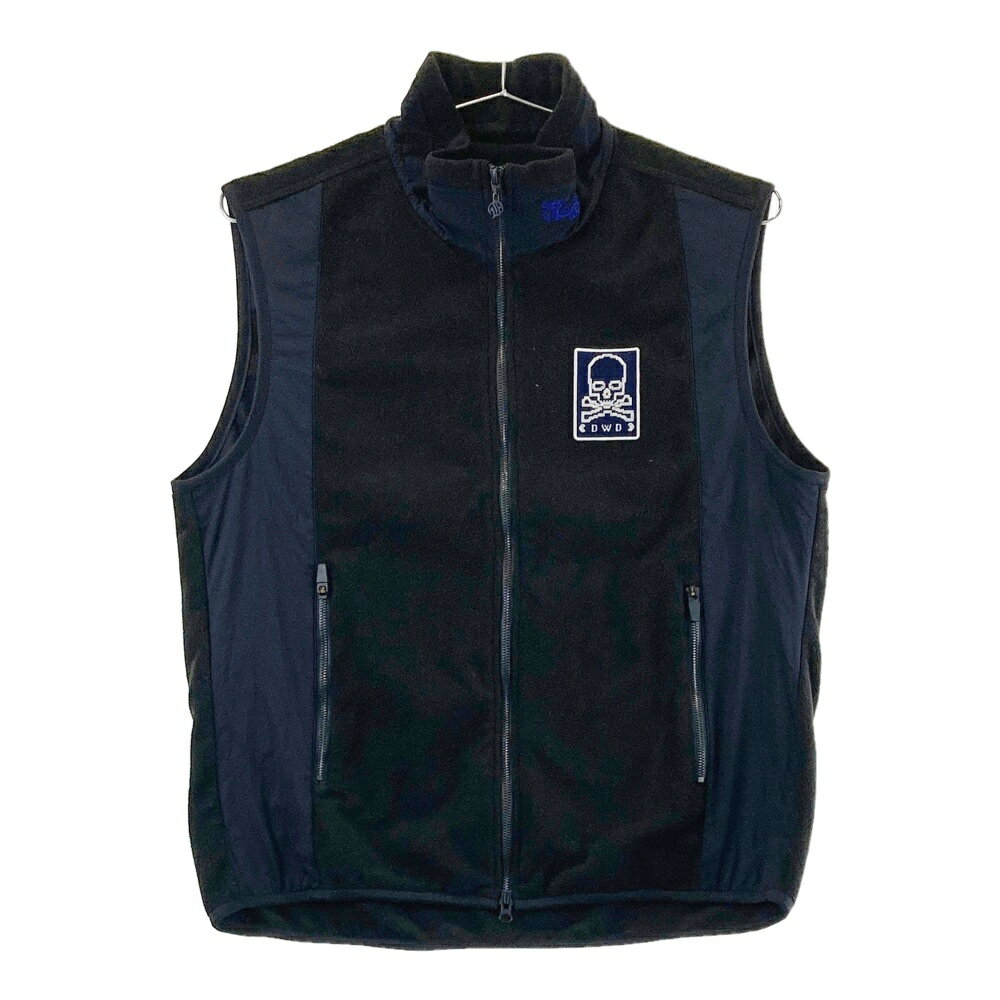 DANCE WITH DRAGON ダンスウィズドラゴン 切替 フリースベスト ブラック系 5 【中古】ゴルフウェア メ...