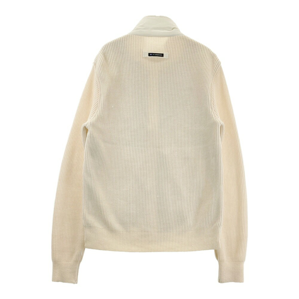 ST ANDREWS セントアンドリュース 中綿切替 ニット ジップジャケット ホワイト系 LL 【中古】ゴルフウェア メンズ