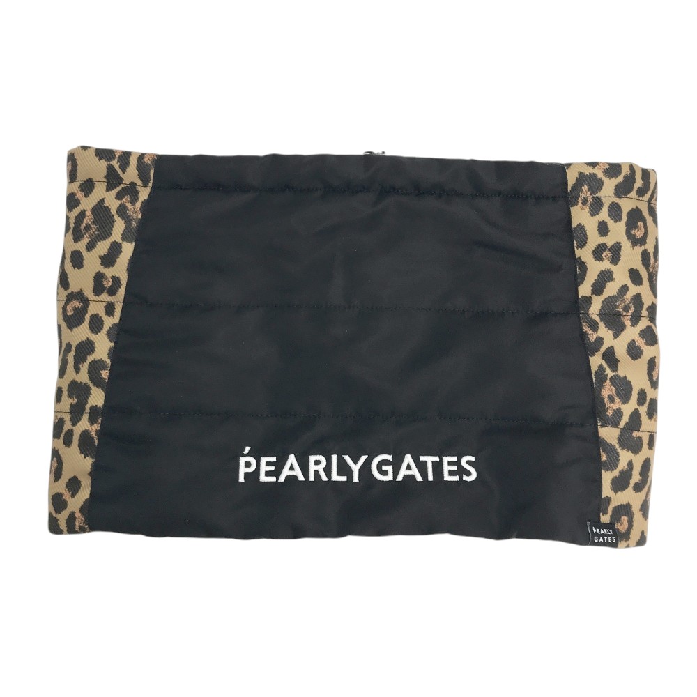 PEARLY GATES パーリーゲイツ ネックウォーマー フリース レオパード柄 ブラウン系 FR 【中古】ゴルフ..