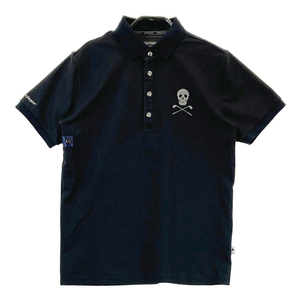MARK&LONA マークアンドロナ 半袖ポロシャツ スカル ブラック系 M 【中古】ゴルフウェア メンズ