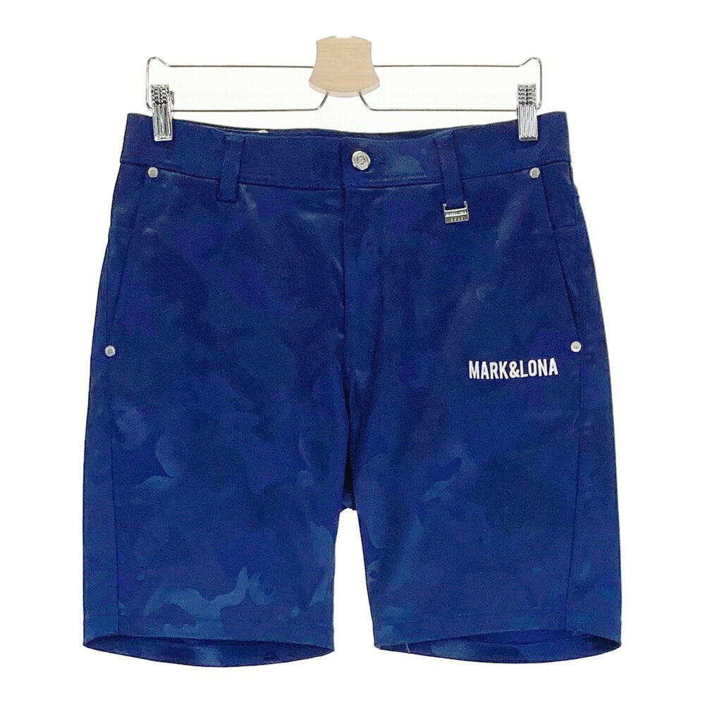 MARK&LONA マークアンドロナ 2025年モデル ハーフパンツ 総柄 ネイビー系 46 【中古】ゴルフウェア メ...