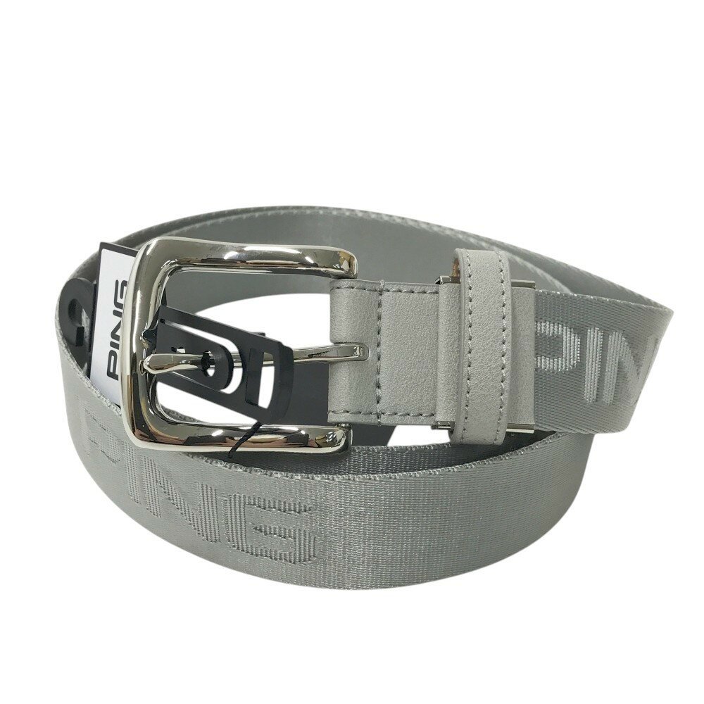 PING ピン 2024年モデル ナイロンテープジャカードベルト グレー系 FR 【中古】ゴルフウェア