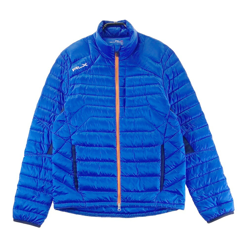 RLX ラルフローレン 異素材切替 長袖ダウンジャケット ブルー系 S 【中古】ゴルフウェア メンズ