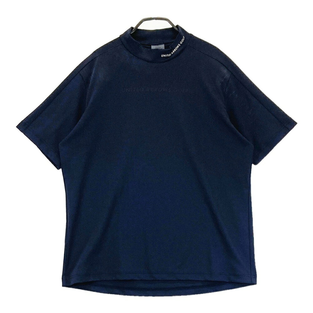UNITED ARROWS GOLF ユナイテッドアローズゴルフ 6017-699-0022 ハイネック 半袖Tシャツ ネイビー系 Large 【中古】ゴルフウェア メンズ