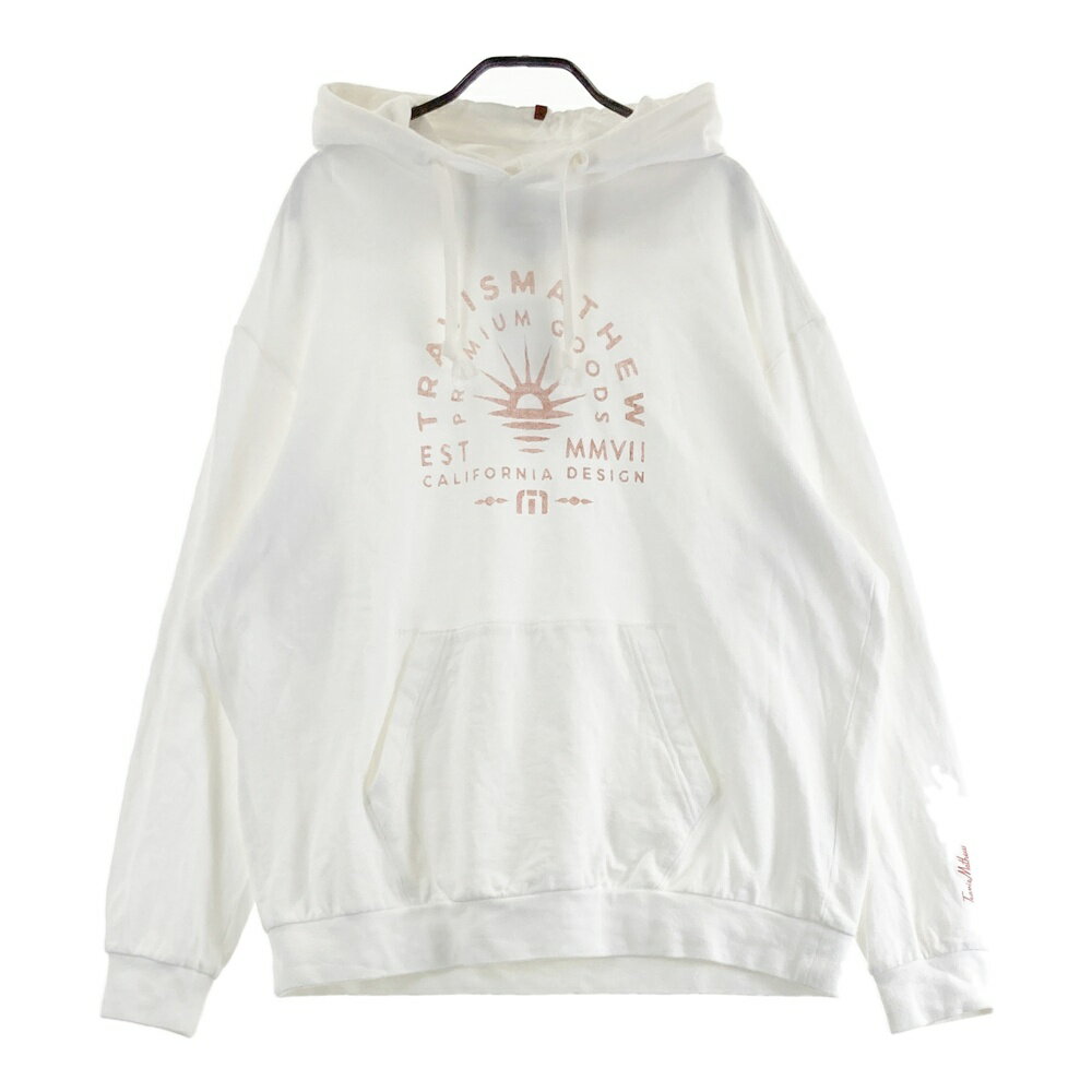 TRAVIS MATHEW トラビスマシュー スウェットパーカー ホワイト系 2XL 【中古】ゴルフウェア メンズ