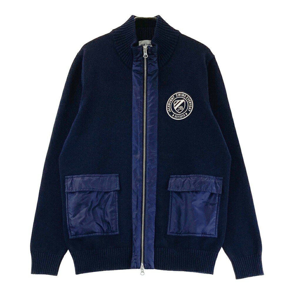 JACK BUNNY ジャックバニー 切替ニットジップジャケット ネイビー系 4 【中古】ゴルフウェア メンズ