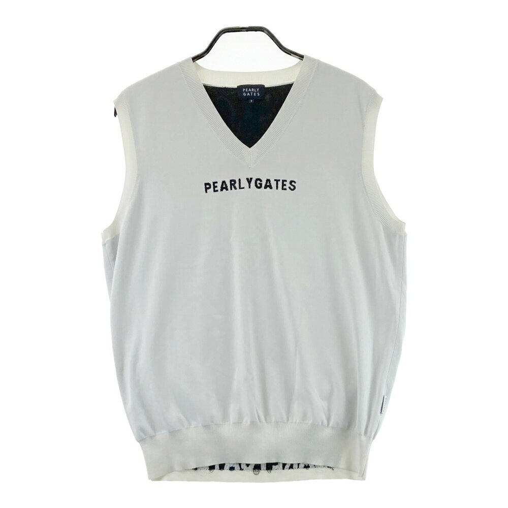 PEARLY GATES パーリーゲイツ ニットベスト ホワイト系 6 【中古】ゴルフウェア メンズ