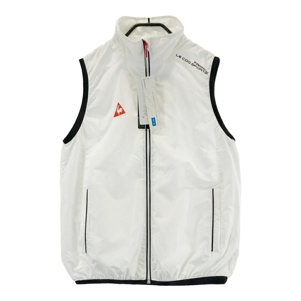 LE COQ GOLF ルコックゴルフ ジップベスト ホワイト系 M 【中古】ゴルフウェア メンズ