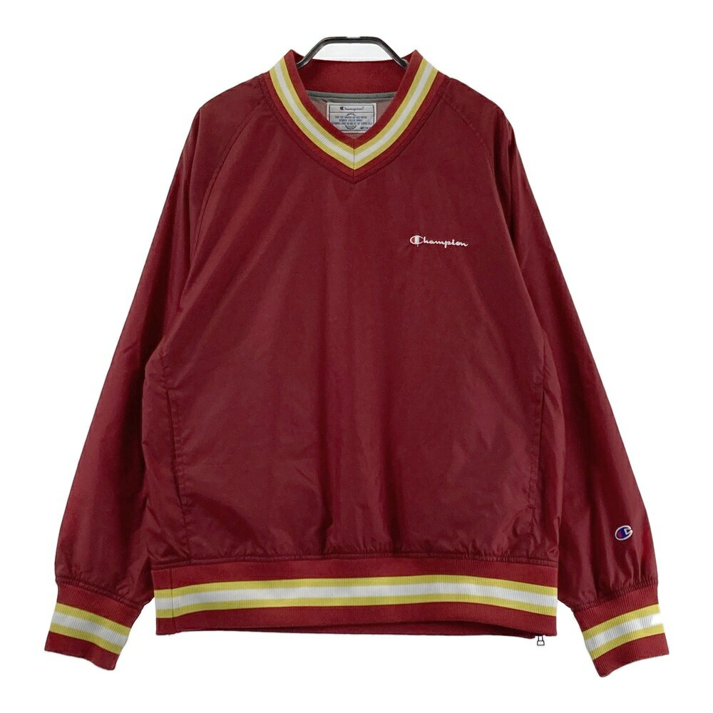CHAMPION GOLF チャンピオンゴルフ 裏メッシュ ブルゾン プルオーバー レッド系 MEDIUM 【中古】ゴルフウェア メンズ