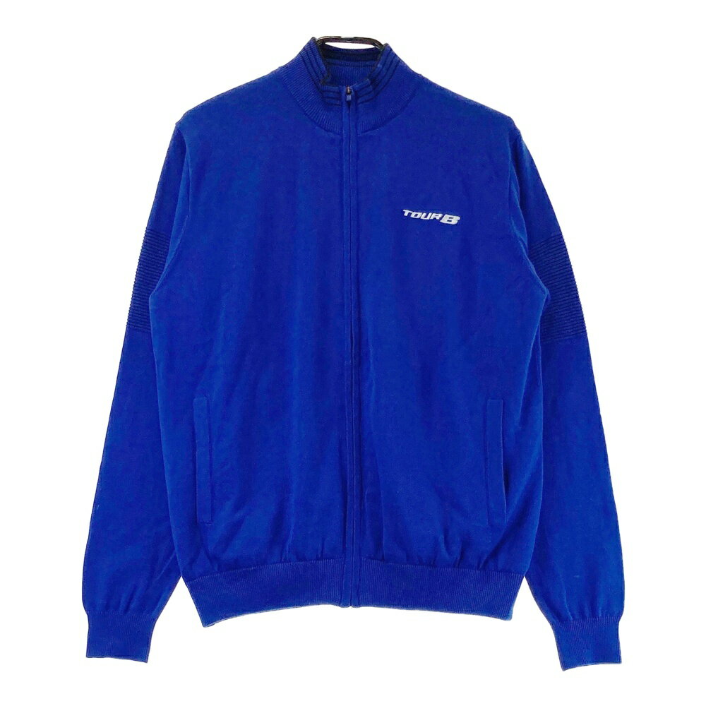 BRIDGESTONE GOLF ブリヂストンゴルフ TOUR B 裏地付ニットジップジャケット ブルー系 L 【中古】ゴルフウェア メンズ