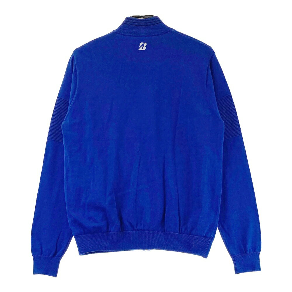 BRIDGESTONE GOLF ブリヂストンゴルフ TOUR B 裏地付ニットジップジャケット ブルー系 L 【中古】ゴルフウェア メンズ