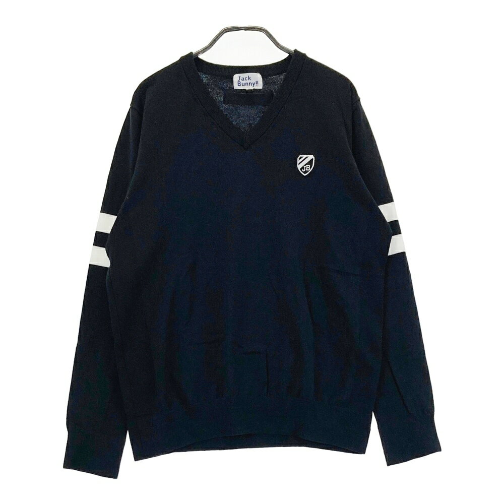 JACK BUNNY ジャックバニー ニットセーター ブラック系 4 【中古】ゴルフウェア メンズ