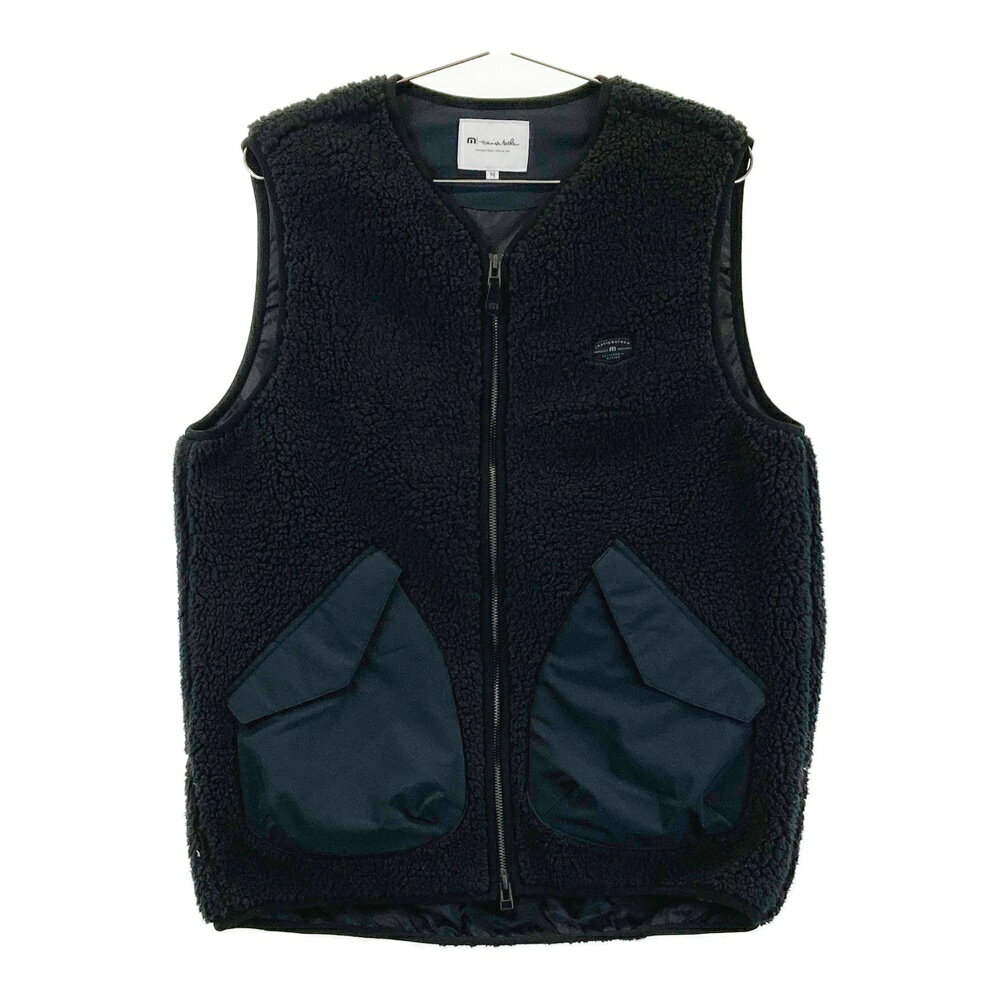TRAVIS MATHEW トラビスマシュー フリース ジップベスト ブラック系 M 【中古】ゴルフウェア メンズ