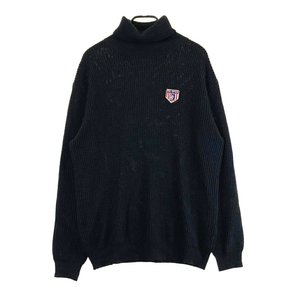 RUSSELUNO ラッセルノ ウール混 ハイネック 長袖 ニットセーター ブラック系 5 【中古】ゴルフウェア ..