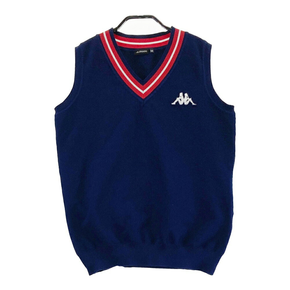 KAPPA GOLF カッパゴルフ ニットベスト ネイビー系 M 【中古】ゴルフウェア メンズ