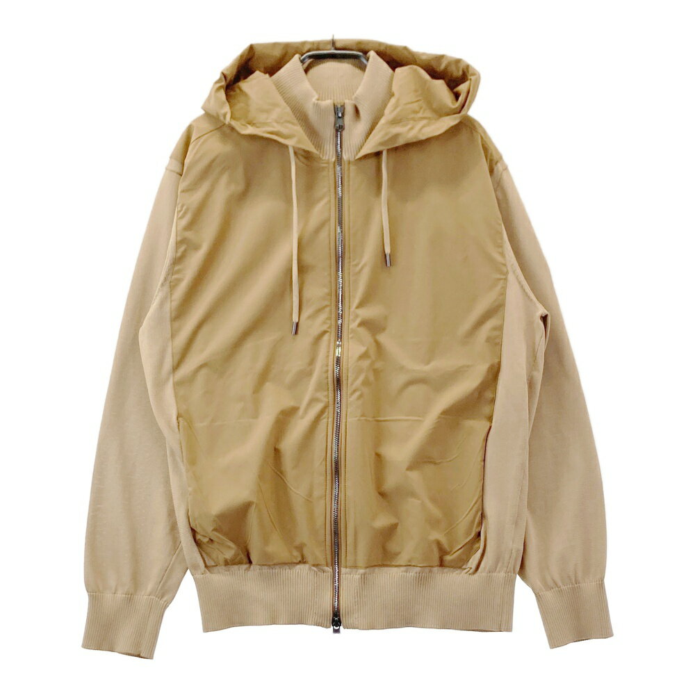 JWO ジェイダブリュオー フード付 ニット ジャケット パーカー ベージュ系 50 【中古】ゴルフウェア メンズ