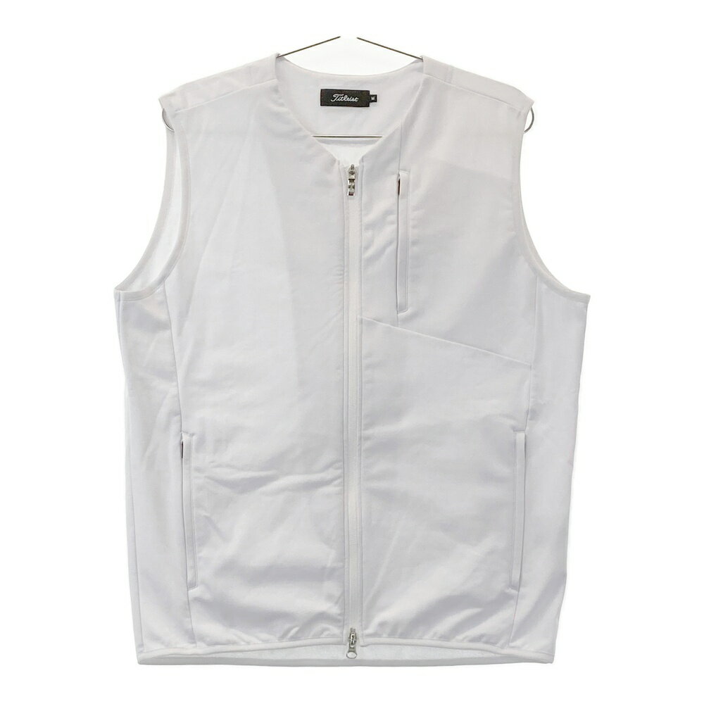 TITLEIST タイトリスト ジップベスト ホワイト系 M 【中古】ゴルフウェア メンズ