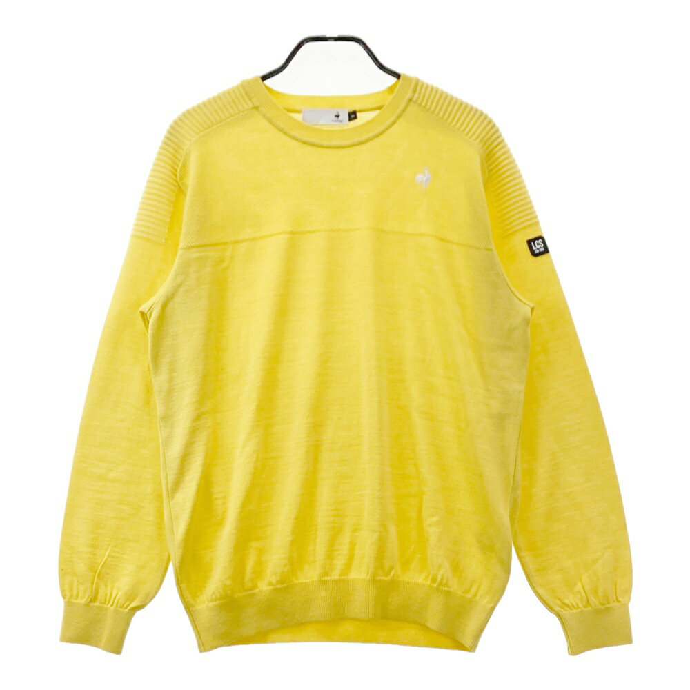 LE COQ GOLF ルコックゴルフ 2023年 ニットセーター イエロー系 LL 【中古】ゴルフウェア メンズ