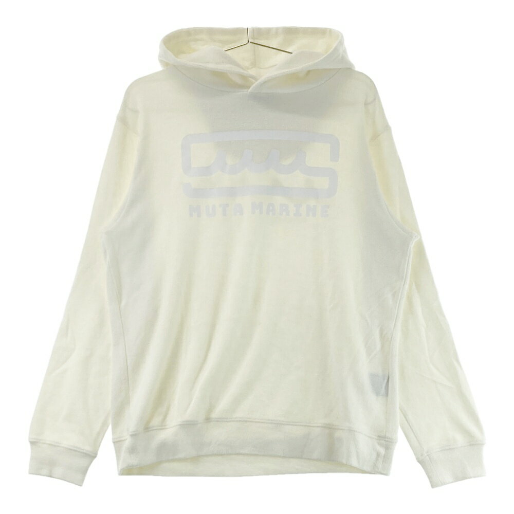 MUTA MARINE ムータマリン ライトニット プルオーバーパーカー ホワイト系 5 【中古】ゴルフウェア メ..