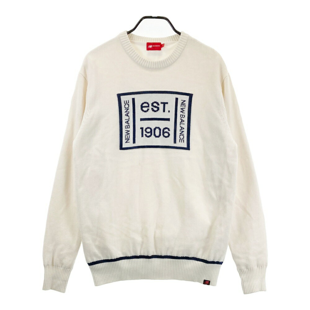 NEW BALANCE GOLF ニューバランス 裏地付き ニットセーター ホワイト系 6 【中古】ゴルフウェア メンズ