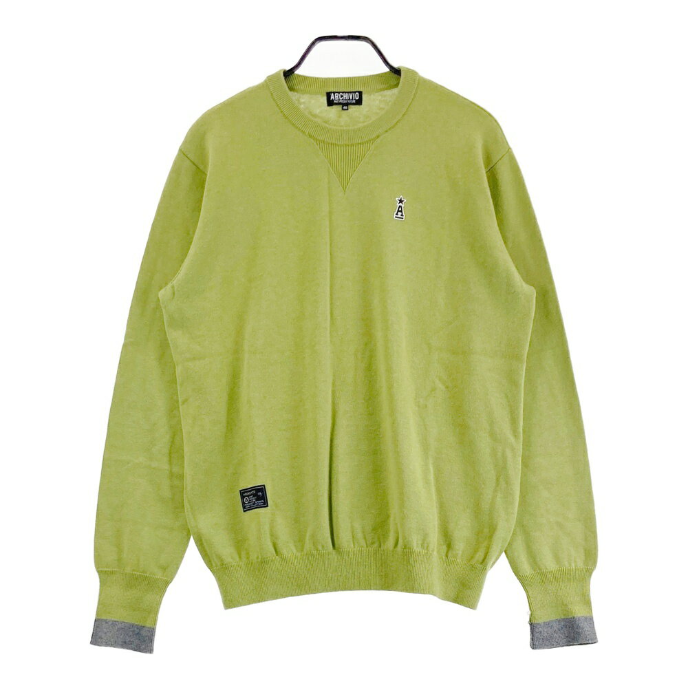 ARCHIVIO アルチビオ ニットセーター ウール混 グリーン系 48 【中古】ゴルフウェア メンズ