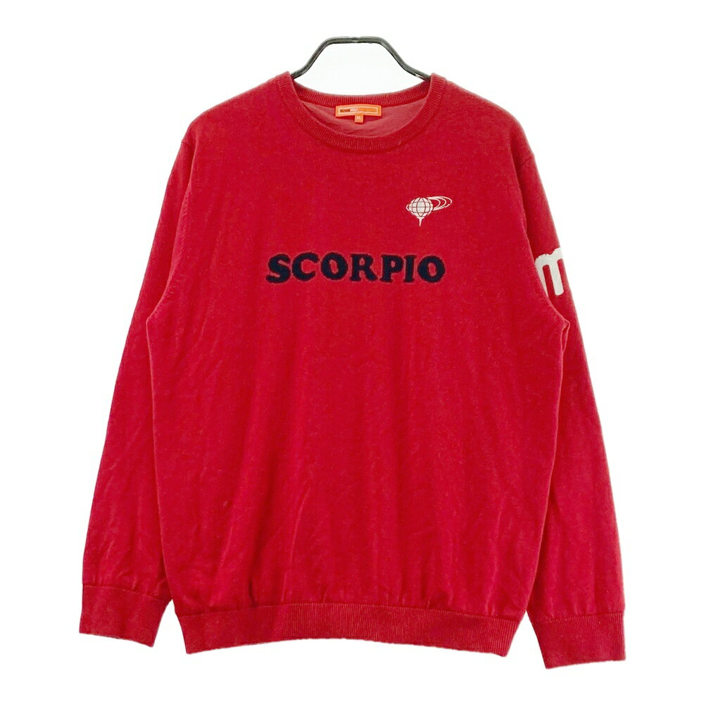 BEAMS GOLF ビームスゴルフ 裏地付 ウール混 ニットセーター レッド系 XL 【中古】ゴルフウェア メンズ