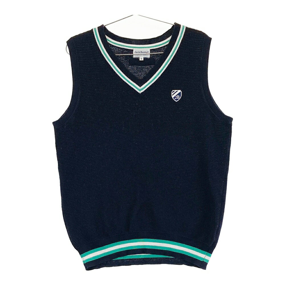 JACK BUNNY ジャックバニー ニットベスト ネイビー系 5 【中古】ゴルフウェア メンズ