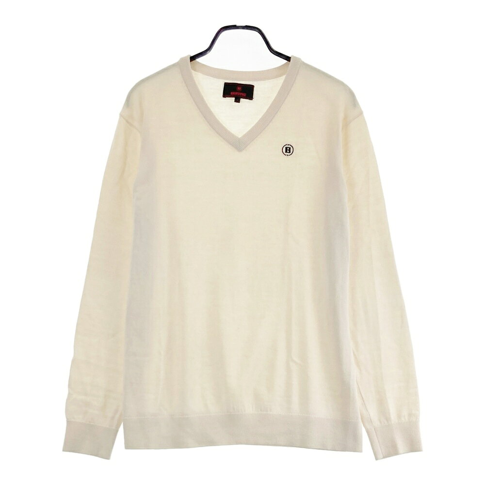 BRIEFING GOLF ブリーフィング ニットセーター ベージュ系 L 【中古】ゴルフウェア メンズ