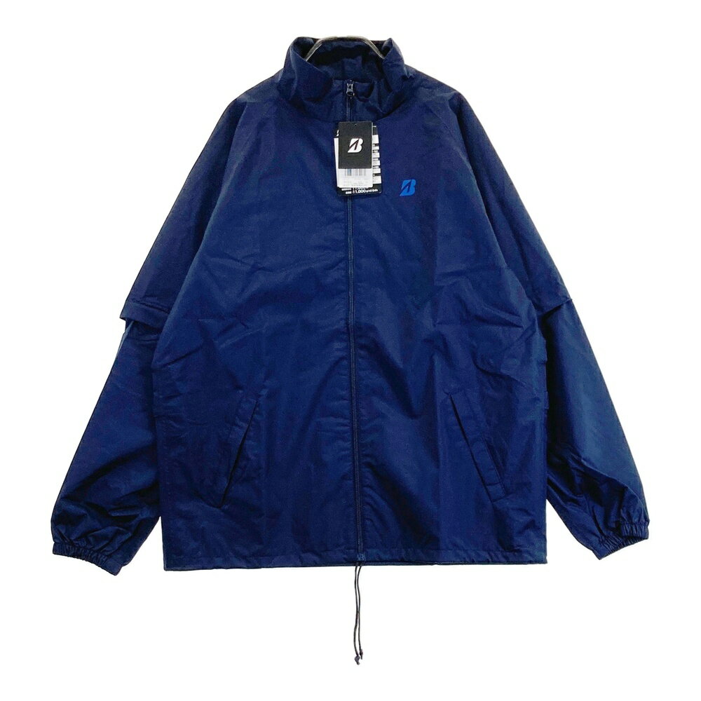 BRIEFING GOLF ブリーフィング 2way レインジャケット ネイビー系 LL 【中古】ゴルフウェア メンズ