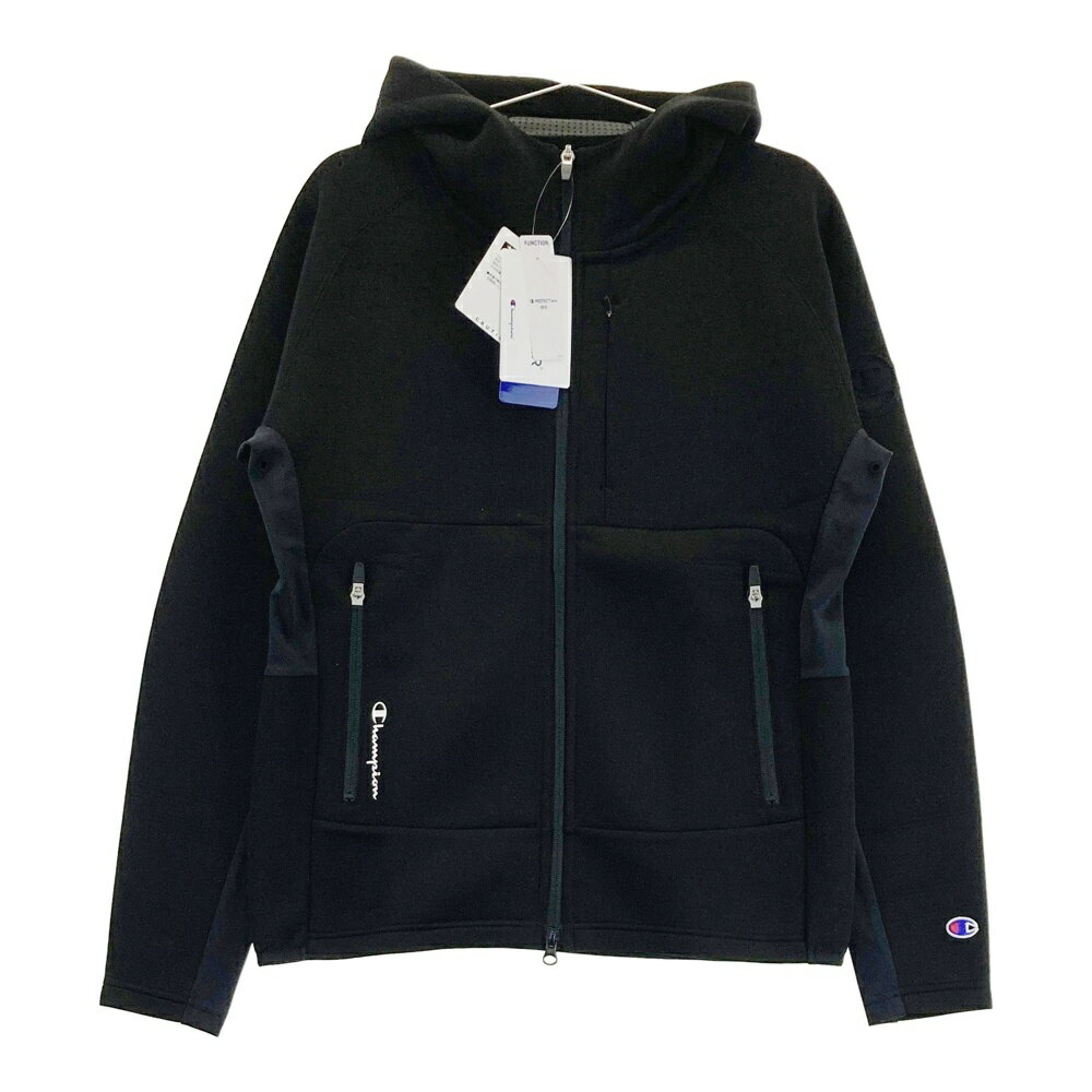CHAMPION GOLF チャンピオンゴルフ 長袖ジップパーカー ブラック系 M 【中古】ゴルフウェア メンズ