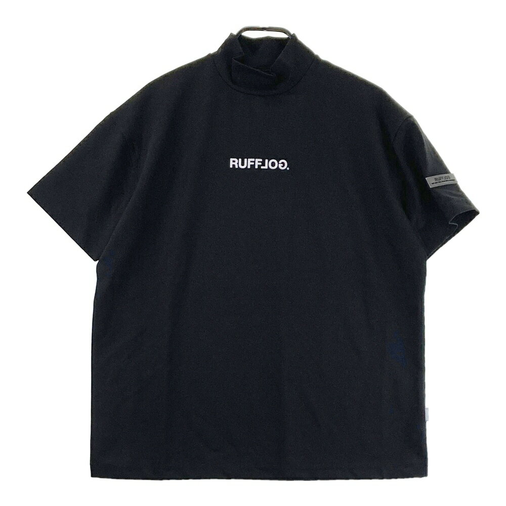 RUFFLOG ラフロッグ 2024年 モックネック 半袖Tシャツ ブラック系 L 【中古】ゴルフウェア メンズ