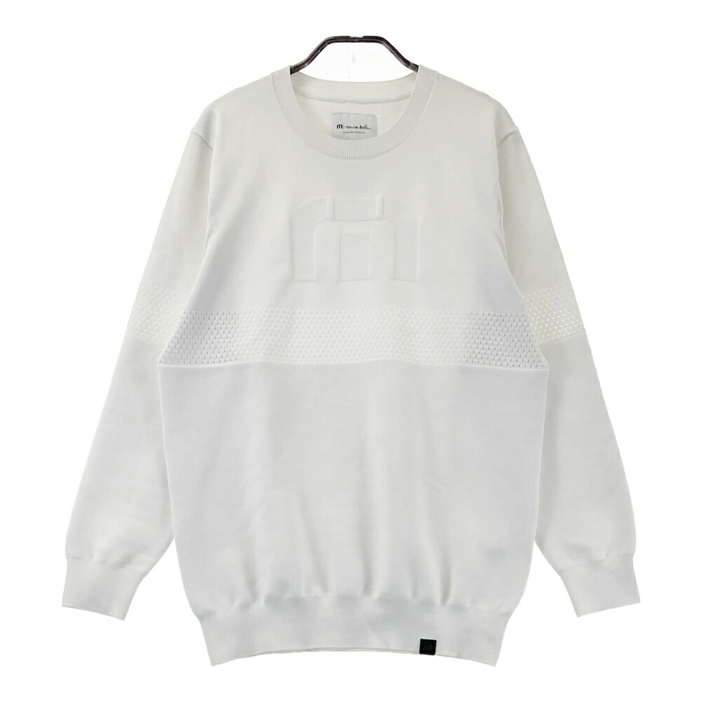 TRAVIS MATHEW トラビスマシュー ニット セーター ホワイト系 L 【中古】ゴルフウェア メンズ