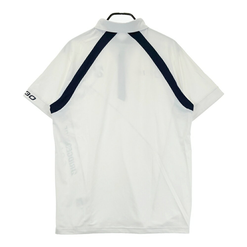 BRIDGESTONE GOLF ブリヂストンゴルフ 半袖ポロシャツ ボタンダウン ホワイト系 LL 【中古】ゴルフウェア メンズ