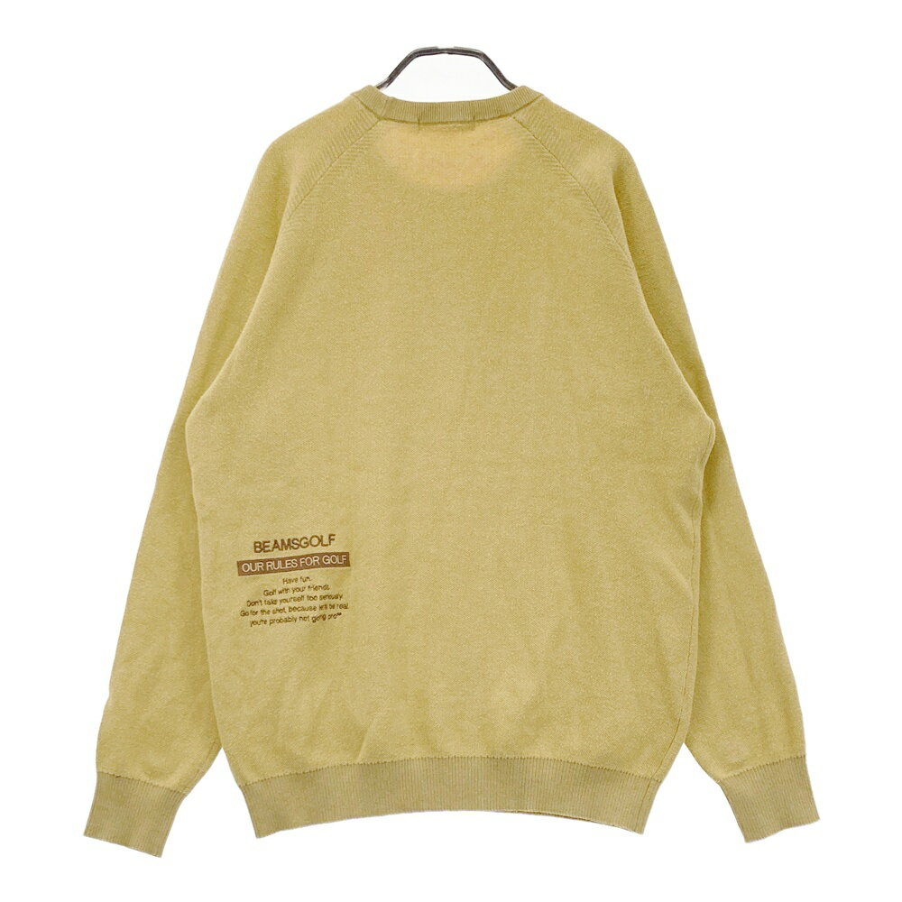 BEAMS GOLF ビームスゴルフ 2023年モデル ニットセーター イエロー系 L 【中古】ゴルフウェア メンズ