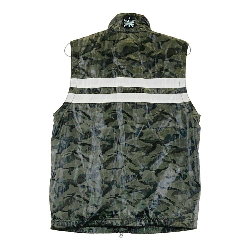 ADMIRAL アドミラル ジップベスト カモフラ 迷彩 総柄 カーキ系 M 【中古】ゴルフウェア メンズ