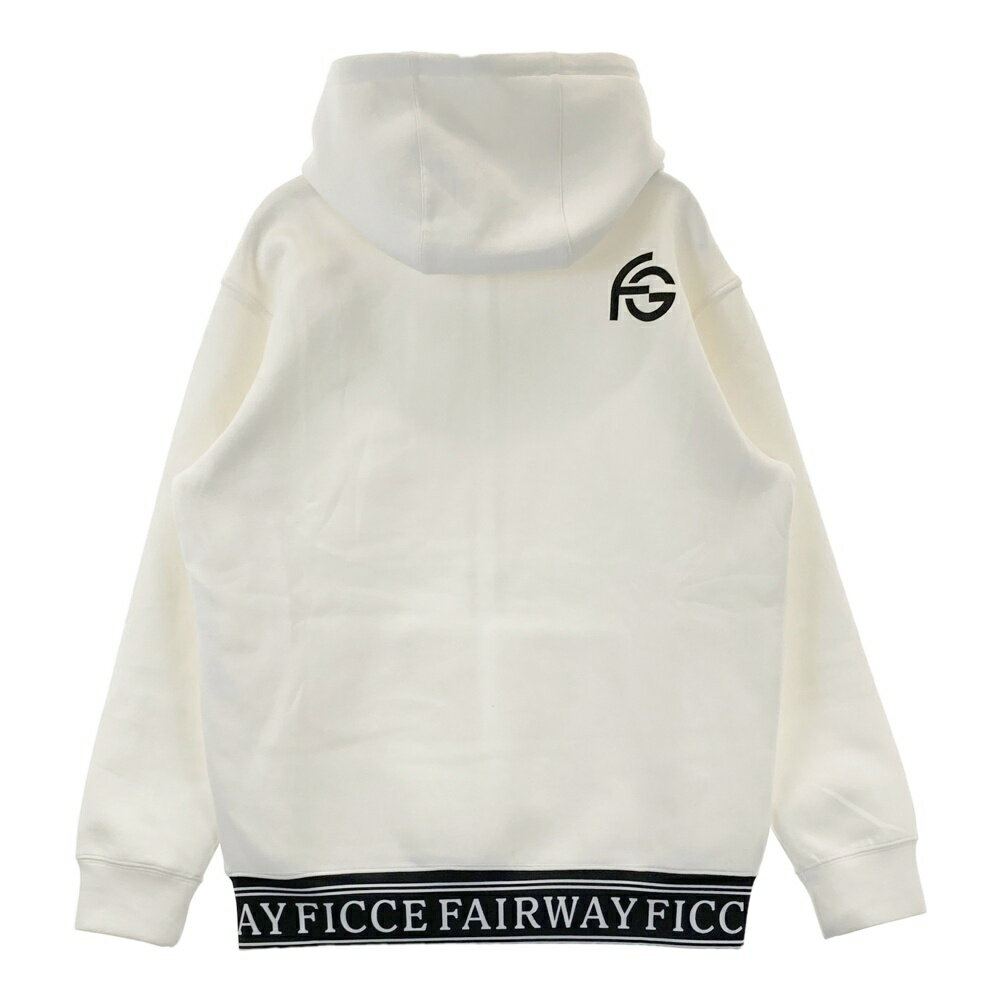 FICCE GOLF フィッチェゴルフ 長袖 スウェット ジップパーカー ホワイト系 L 【中古】ゴルフウェア メンズ