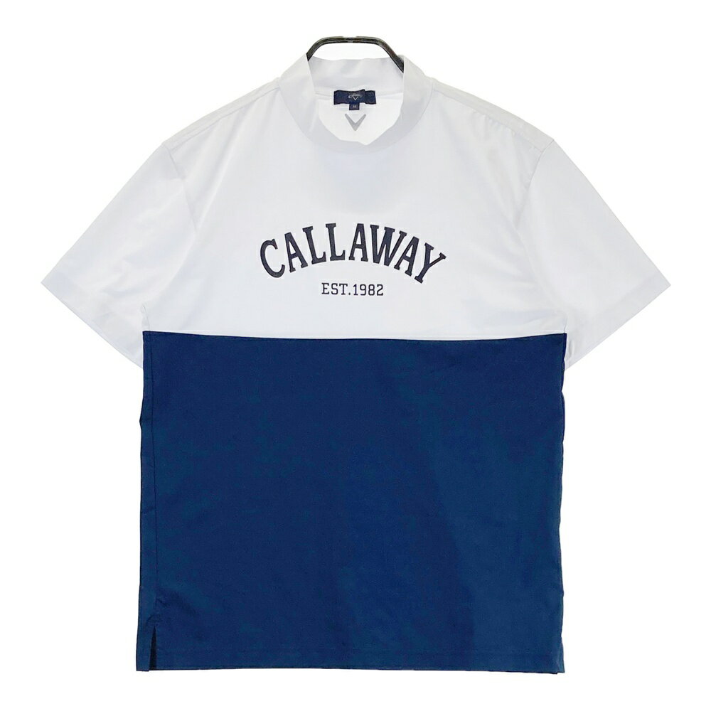 CALLAWAY キャロウェイ ハイネック 半袖Tシャツ ネイビー系 M 【中古】ゴルフウェア メンズ