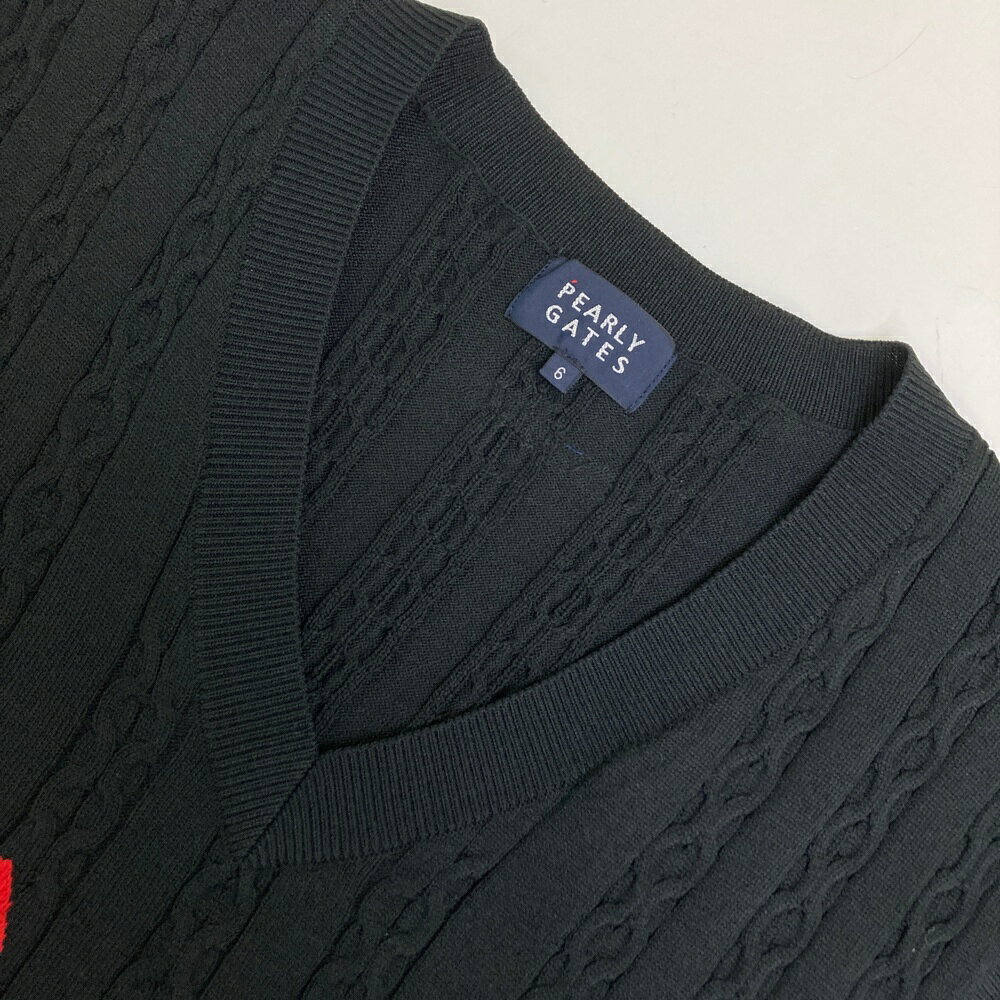 中古ゴルフウェア通販STSTのPEARLY GATES パーリーゲイツ ニットベスト ブラック系 6 【中古】ゴルフウェア メンズ｜アングル3