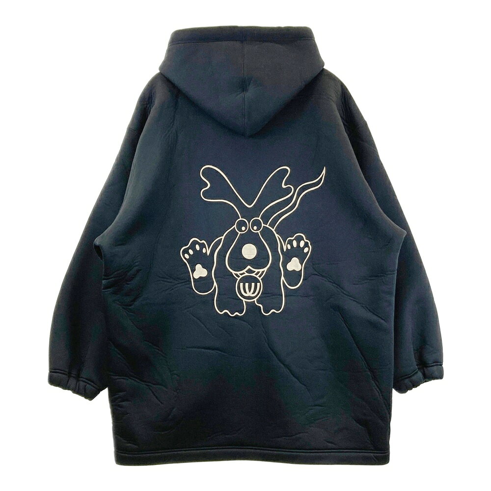 M.U SPORTS エムユースポーツ フード付 ロングジャケット 裏ボア ブラック系 MEN 【中古】ゴルフウェア メンズ