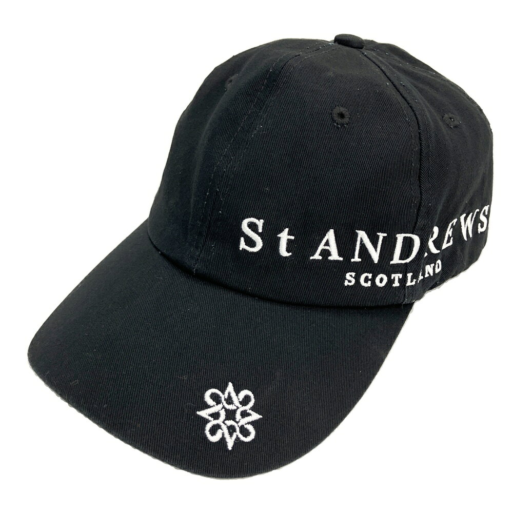 ST ANDREWS セントアンドリュース キャップ ブラック系 FR 【中古】ゴルフウェア