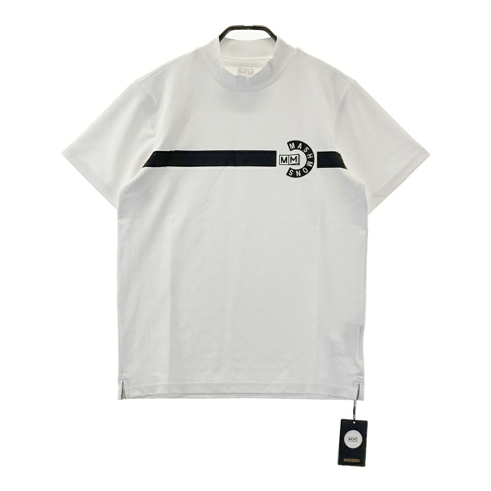 MASHMONS マシュモンズ MAS-7049 モックネック半袖Tシャツ ホワイト系 S 【中古】ゴルフウェア メンズ