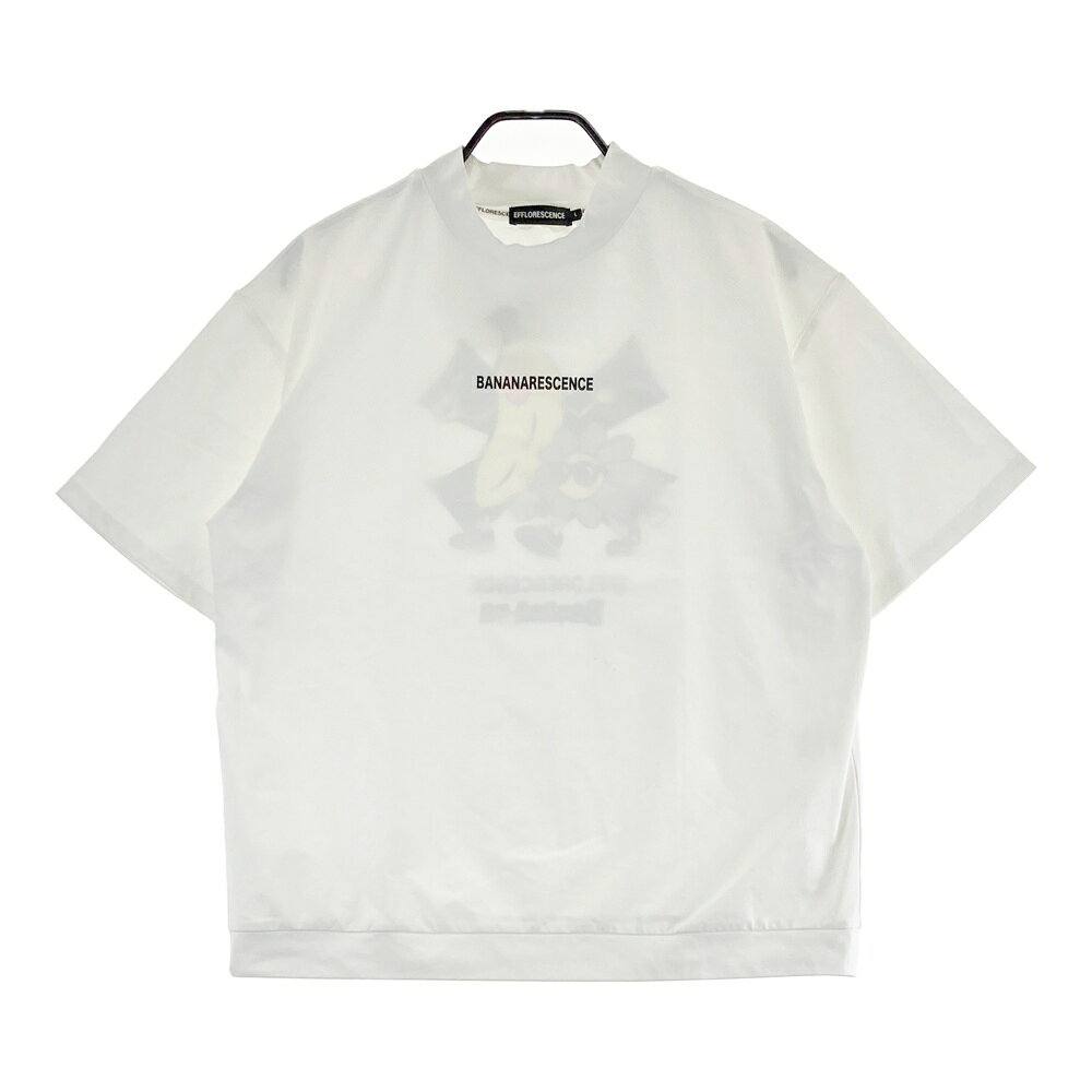 EFFLORESCENCE エフロレッセンス × Banana-na ハイネック半袖Tシャツ ホワイト系 L...