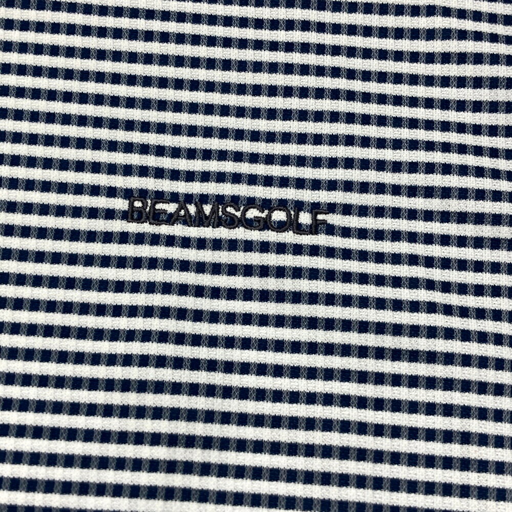 BEAMS GOLF ビームスゴルフ 2026年モデル ハイネック 半袖Tシャツ ボーダー柄 ネイ...